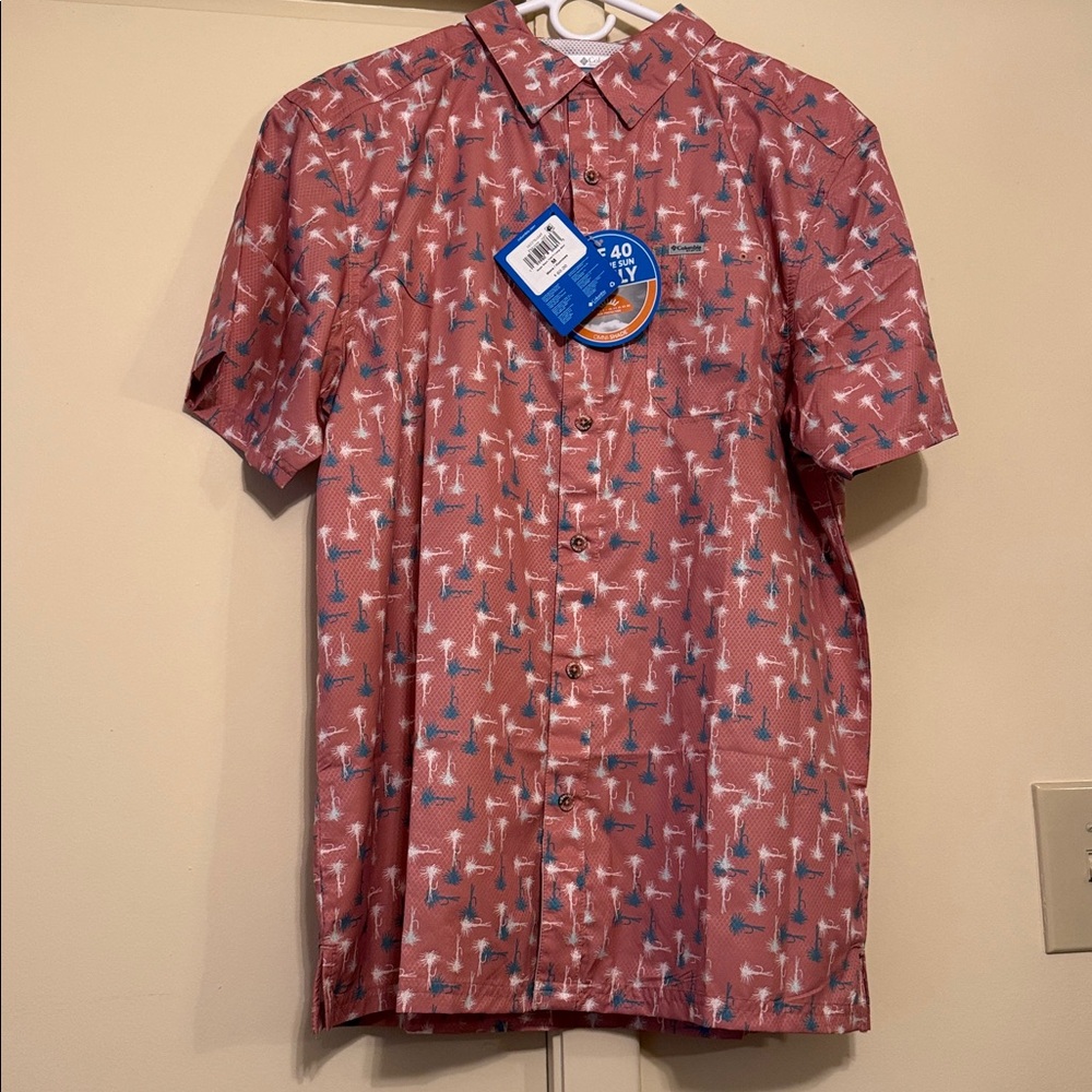 Columbia Fishing Lure Pattern Button-Up Shirt